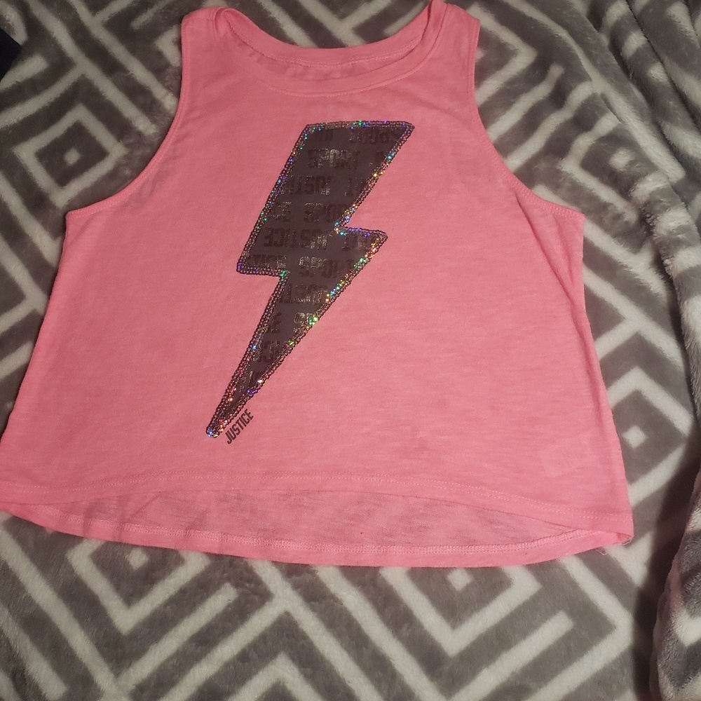 JUSTICE hot pink tank top from JUSTICE